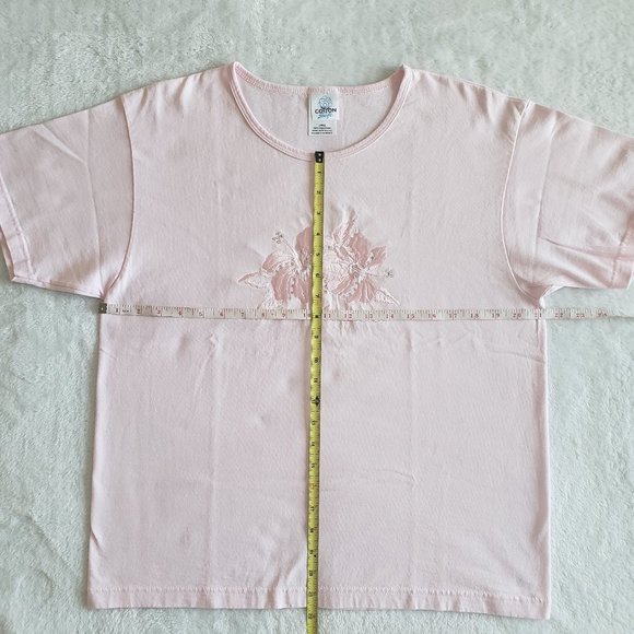COTTON Soft Hawaii Embroidered Crew Neck Short Sleeves T Shirt SZ L - Picture 9 of 11